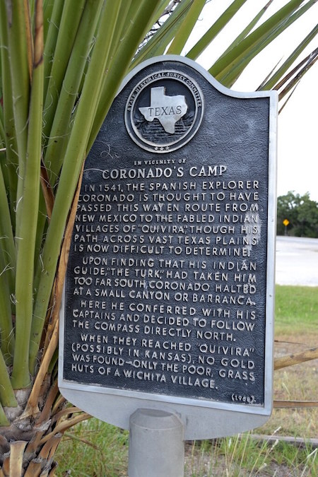 historical marker coronado's camp west texas